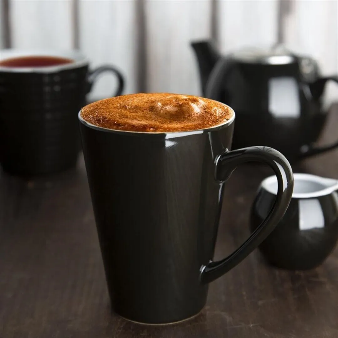 Olympia Cafe Latte Cup CU957 - 12 Stuks - 340ml - Zwart