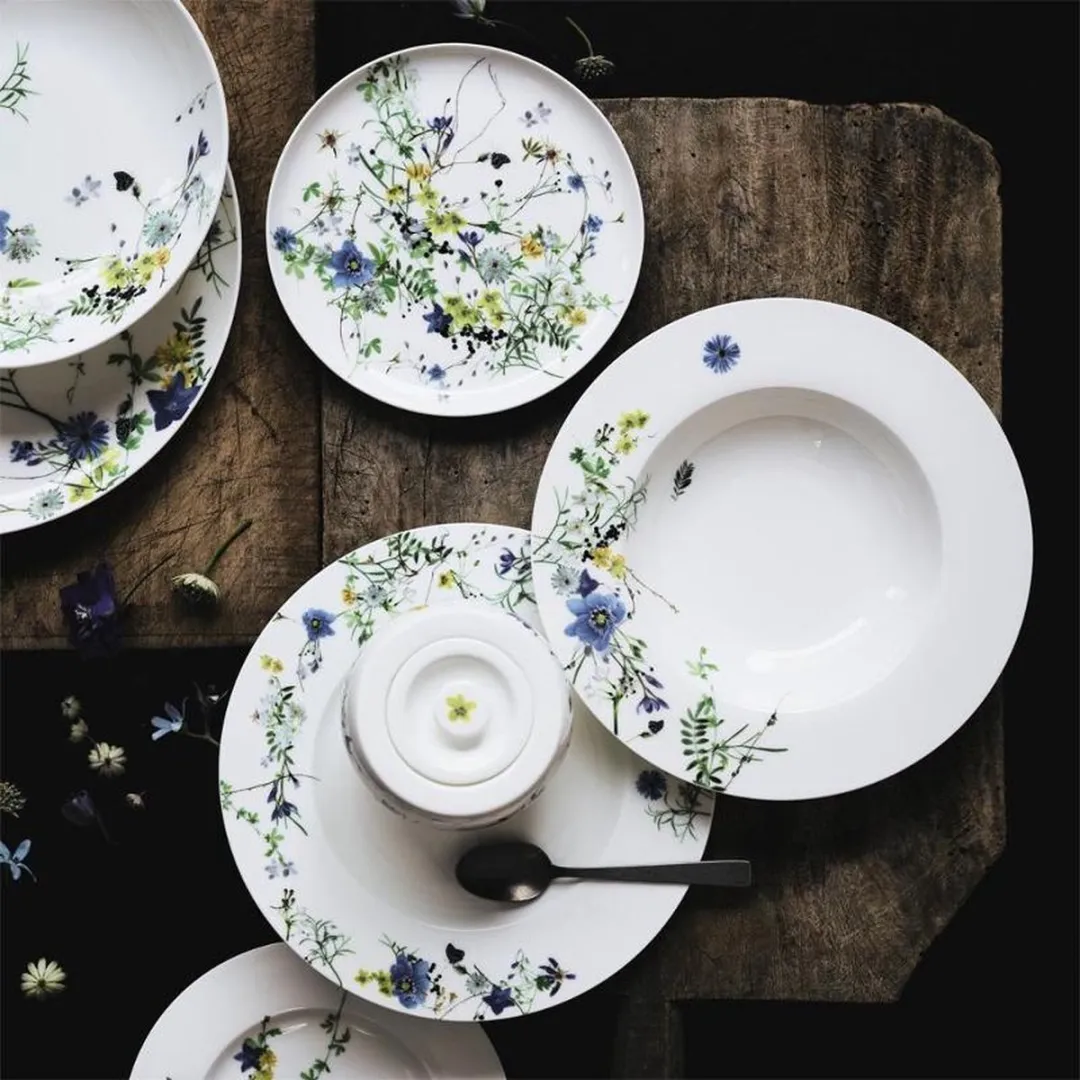 Rosenthal Brillance Fleurs des Alpes Gebakbordje 18cm - Wit