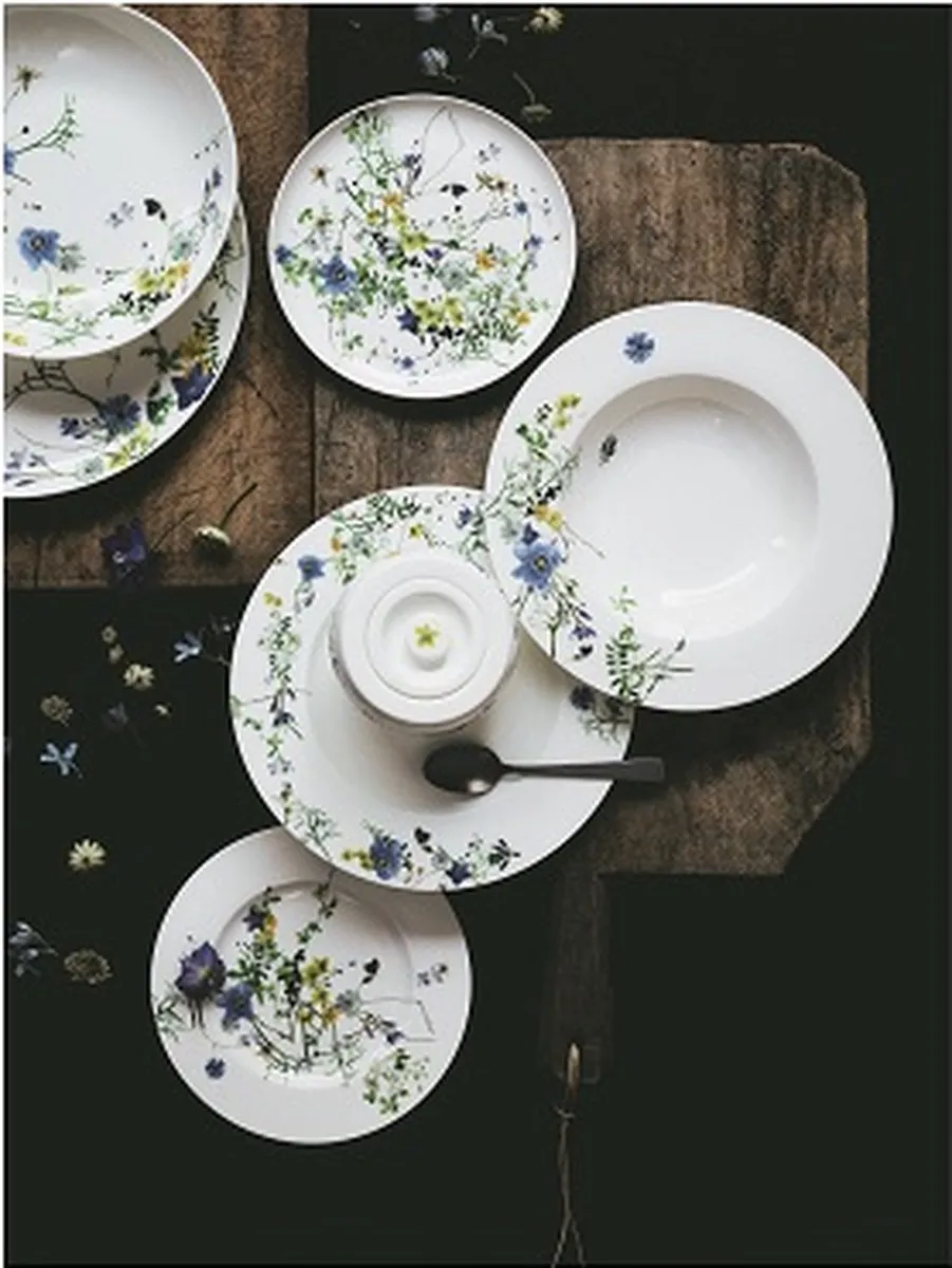 Rosenthal Brillance Fleurs des Alpes Gebakbordje 18cm - Wit