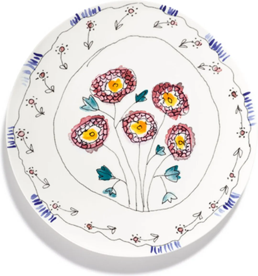 Serax MARNI Midnightflowers Serveerschaal Anemone Milk 31cm - B9223105-307