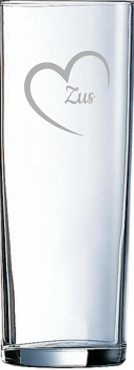 Arcoroc Gegraveerd Longdrinkglas 31cl Zus met hartje