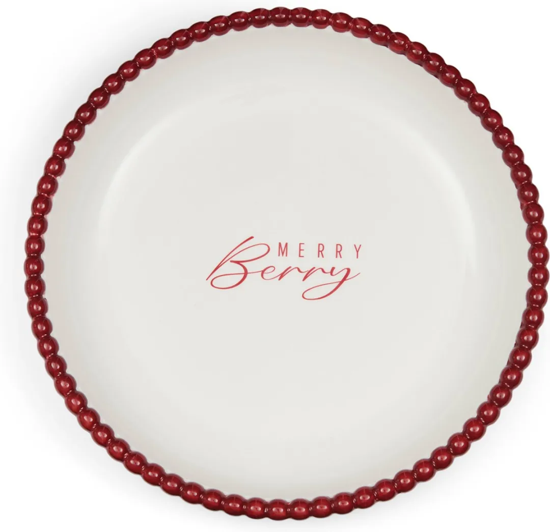 Riviera Maison Merry Berry Kerstserveerschaal Porselein 26x5cm