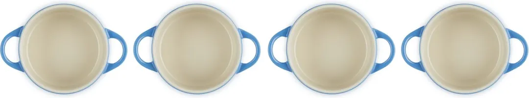 Le Creuset Signature Serveerpannetjes Azure - 4 Stuks - Ø10cm