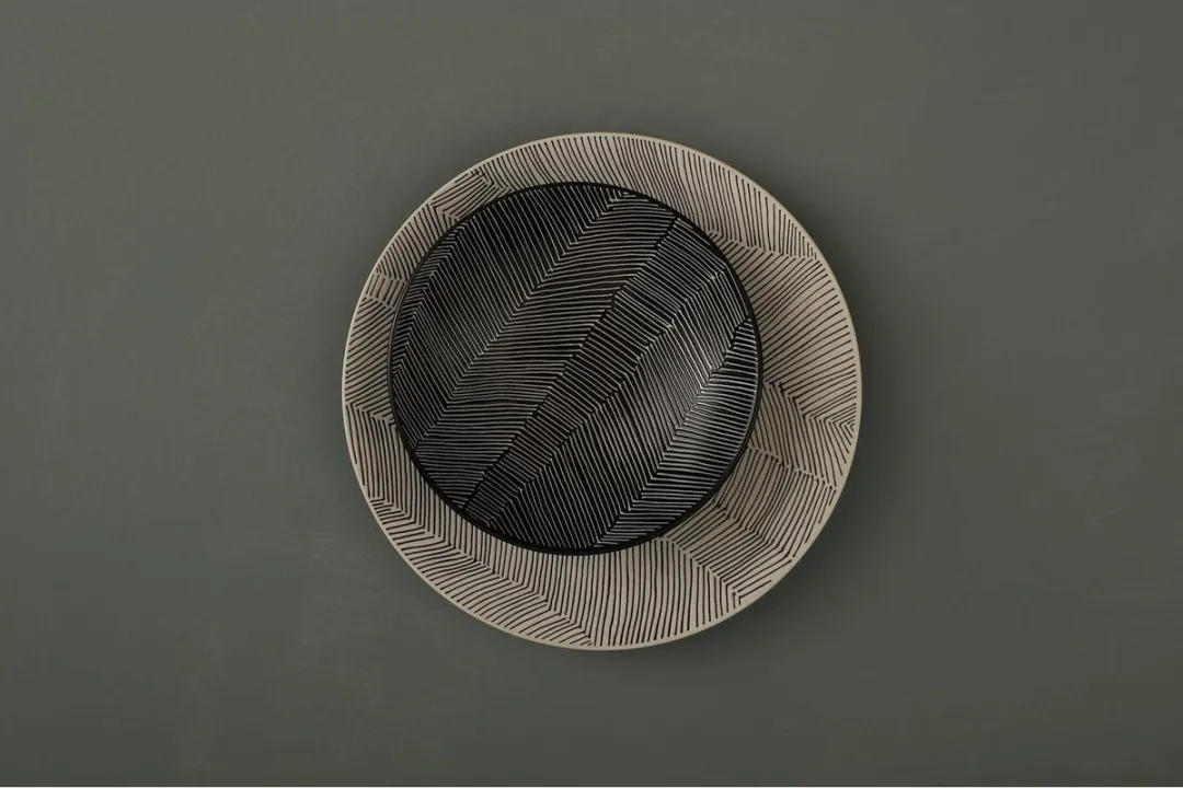 Palmer Leaf Schaal 70cl - ø19cm - Zwart