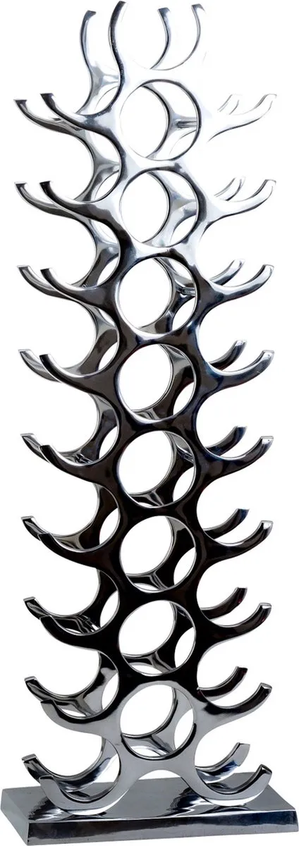 Svenska Living Wijnrek 27 Flessen - Zilver - 33x100cm