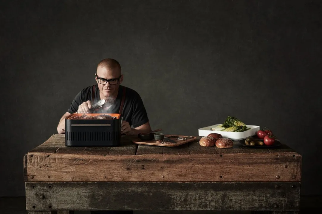 Intergard Barbecue Cube Draagbaar - 4 Hamburgers - Groen