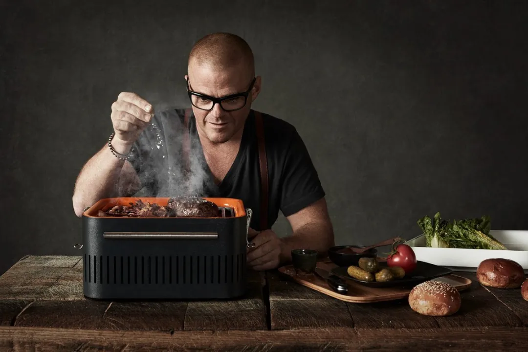 Intergard Barbecue Cube Draagbaar - 4 Hamburgers - Groen