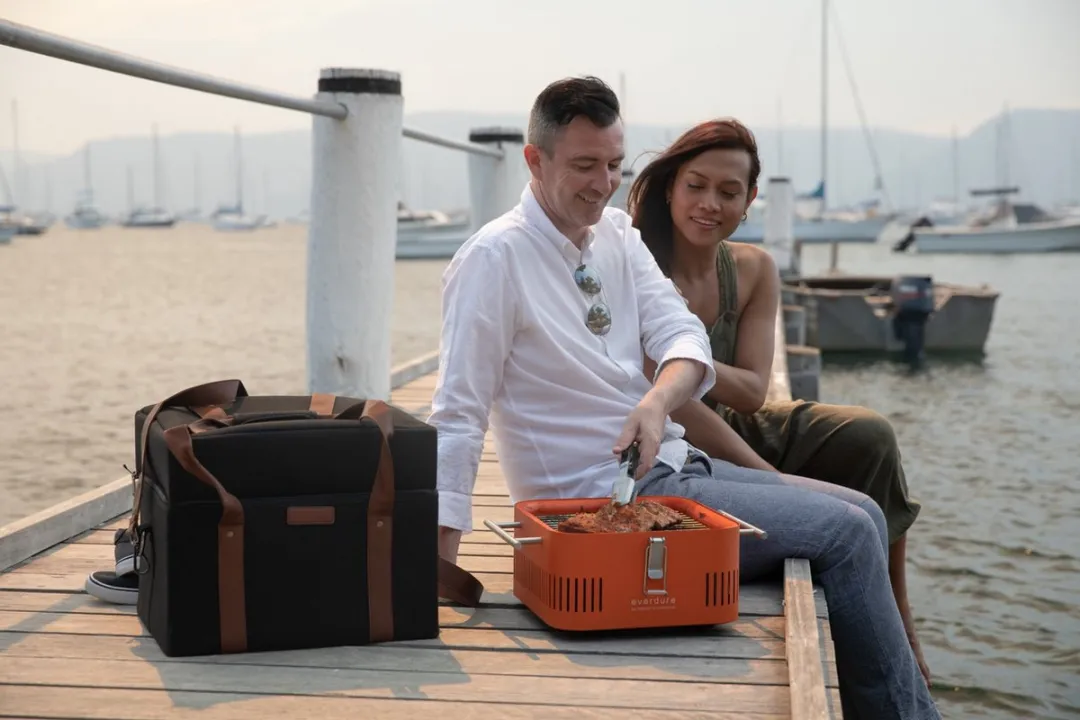 Intergard Barbecue Cube Draagbaar - 4 Hamburgers - Groen