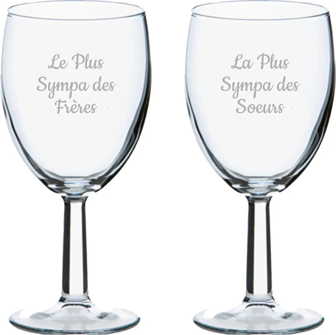 Pasabahce Wijnglas Le Plus Sympa des Frères & Soeurs