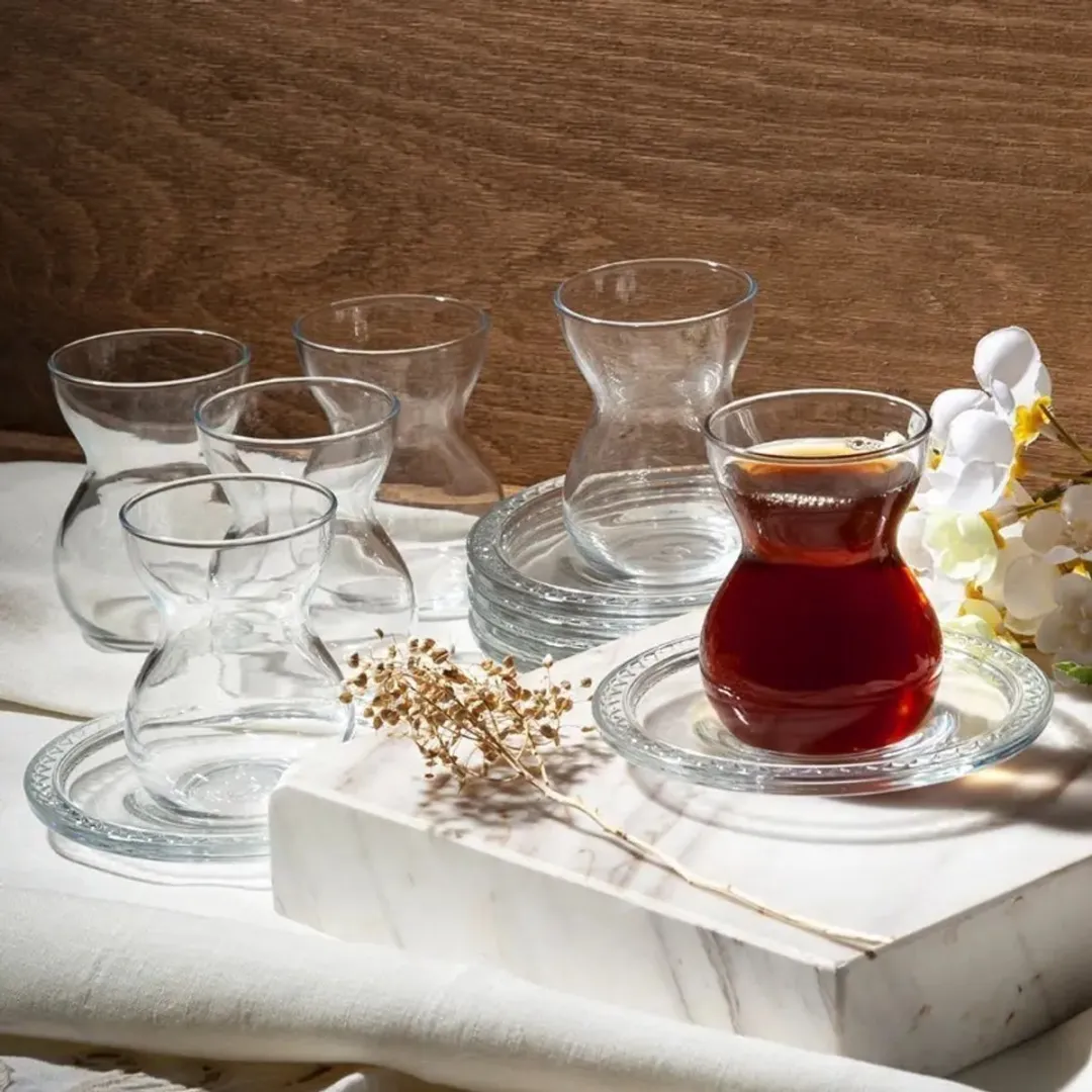 Pasabahce Turkse Theeglazen Set 12-delig - 0.14L - Transparant