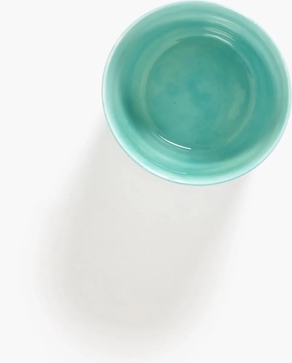 Serax Ottolenghi Feast Espressokoppen - 4 Stuks - 7cm - Azurblauw/Rood