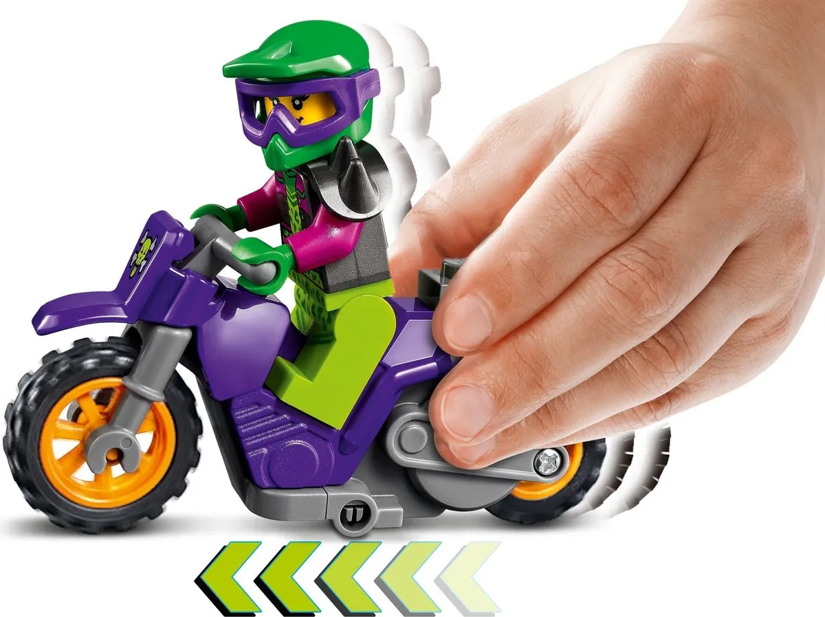 LEGO City Stuntz 60296 Wheelie Stuntmotor - 14 Stukken