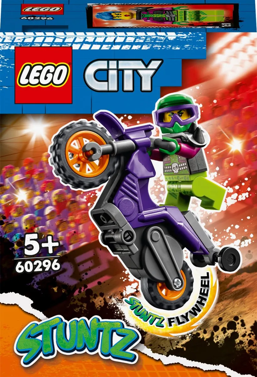 LEGO City Stuntz 60296 Wheelie Stuntmotor