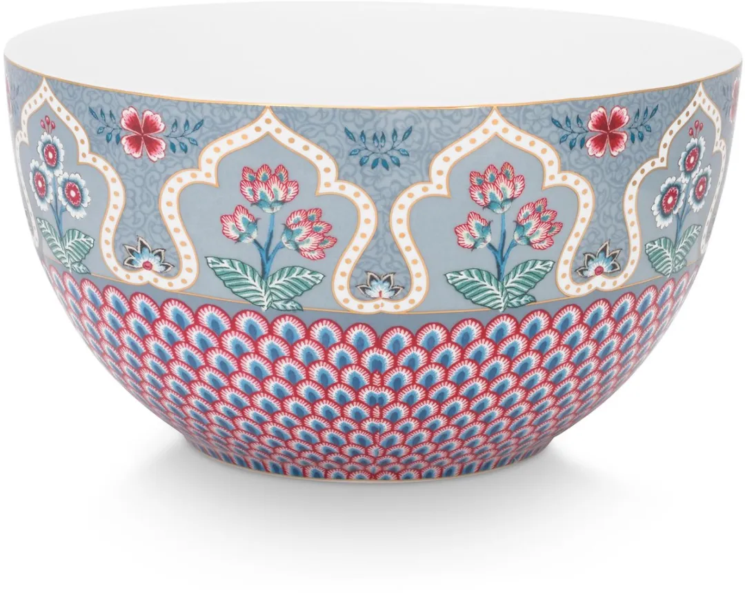 Pip Studio Flower Festival Serveerschaal Lichtblauw 18cm