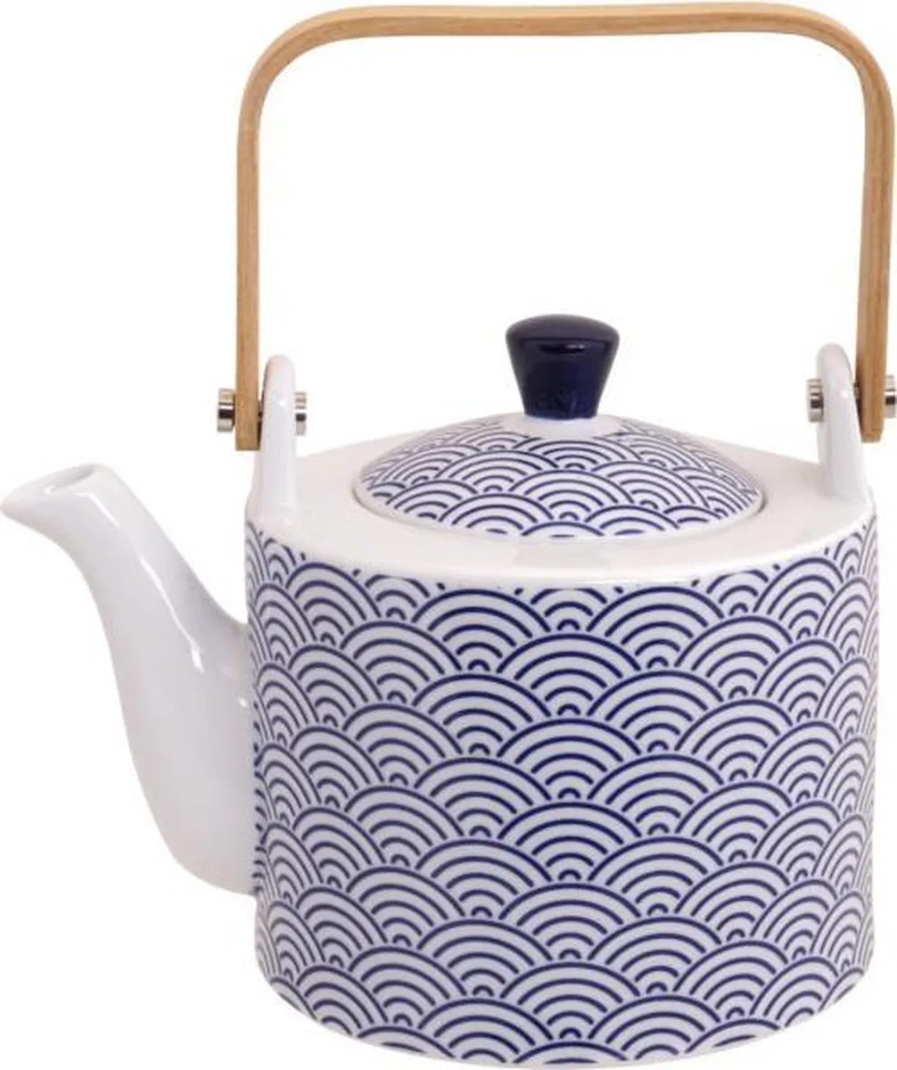 Tokyo Design Studio Nippon Blue Theepot 0,8L - Porselein - Geschenkdoos