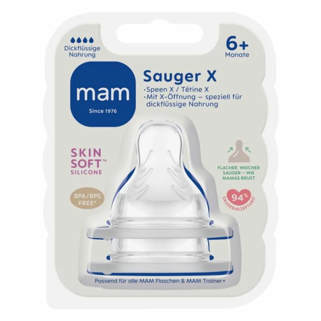 MAM Flesspeen Maat X 6+ mnd 2 stuks