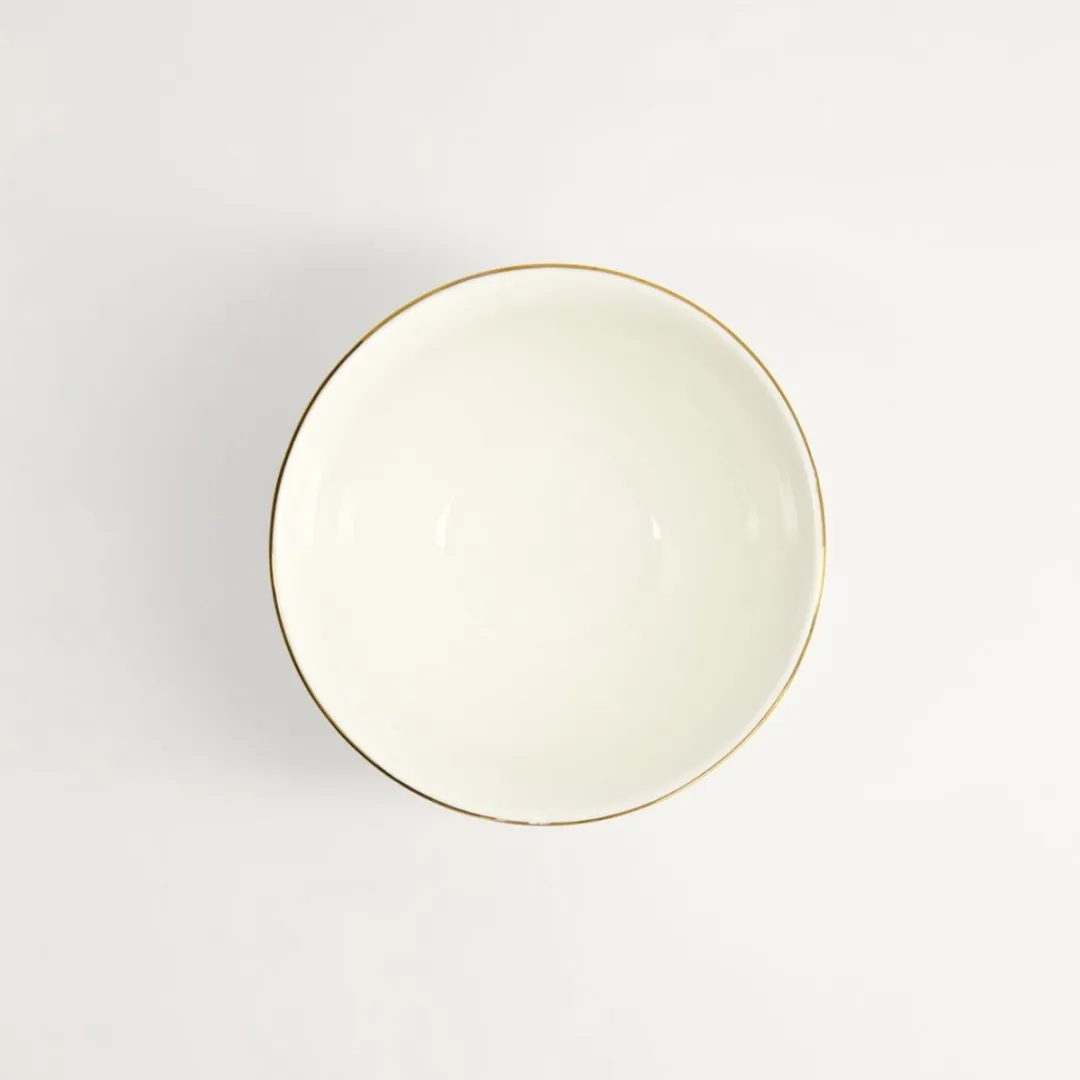Tokyo Design Studio Nippon White Gold Rim Kom 350ml - 11.4x6cm