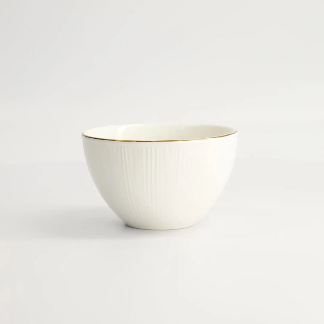Tokyo Design Studio Nippon White Gold Rim Kom 350ml - 11.4x6cm