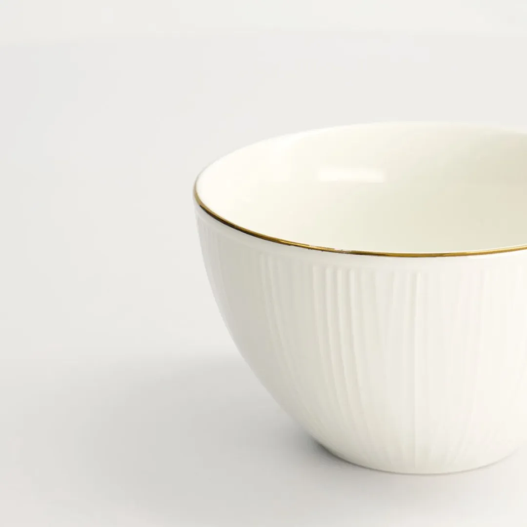 Tokyo Design Studio Nippon White Gold Rim Kom 350ml - 11.4x6cm