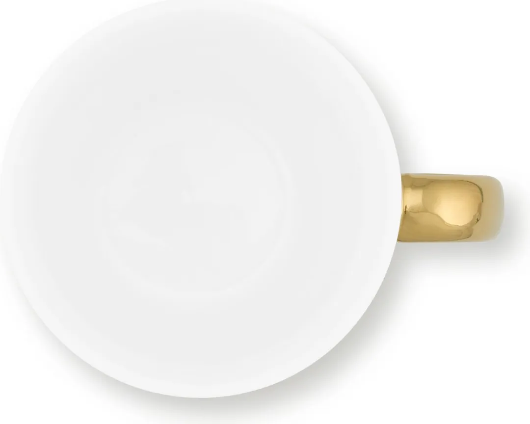 vtwonen Mok Wit 250ml - Goud randje