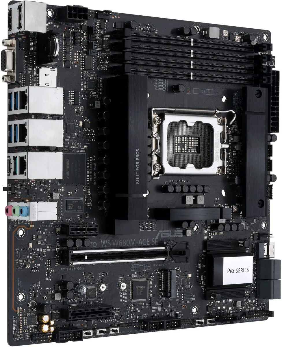 ASUS PRO WS W680M-ACE SE Moederbord - Micro ATX - Intel W680 - afbeelding 6 van 6