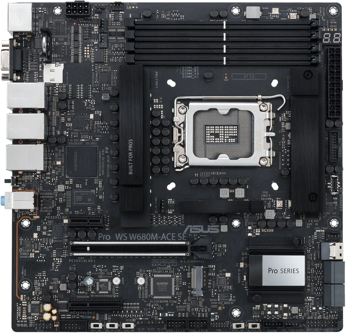ASUS PRO WS W680M-ACE SE Moederbord - Micro ATX - Intel W680