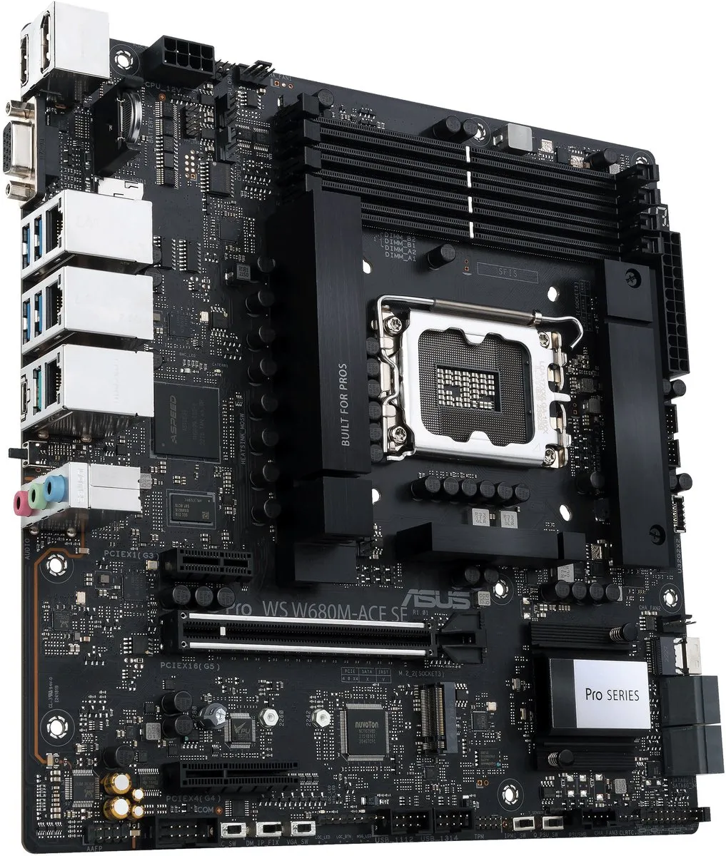 ASUS PRO WS W680M-ACE SE Moederbord - Micro ATX - Intel W680