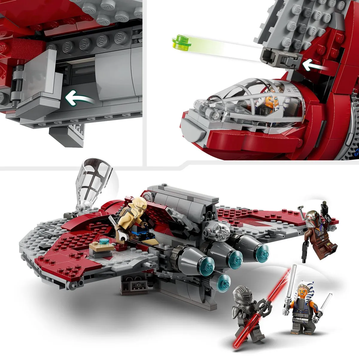 LEGO Star Wars Ahsoka Tano's T-6 Jedi Shuttle 75362 - 601 Stukken - afbeelding 6 van 6