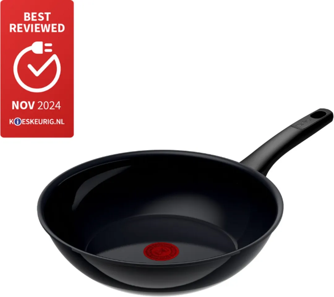 Tefal Revive Black Wokpan 28cm - Keramisch - Inductie