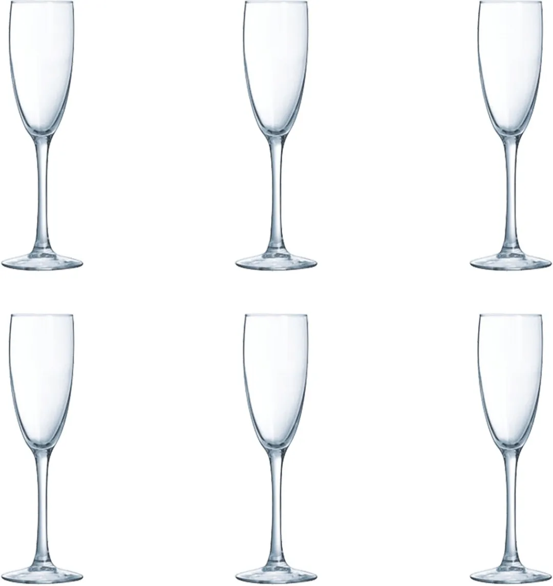 Arcoroc BIL1351/6 Champagneglazen 19cl - 6 Stuks