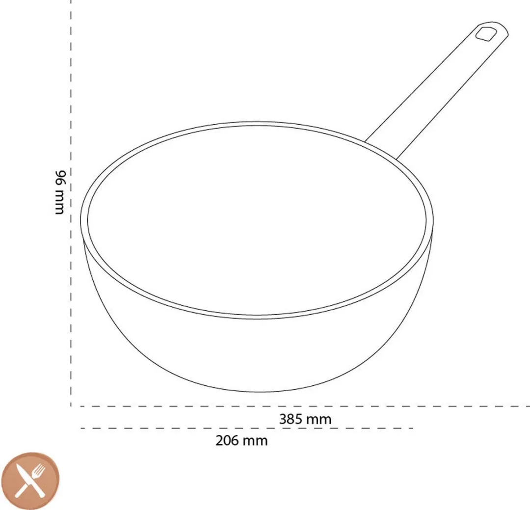 Demeyere Apollo Conische Sauteuse Ø20cm 2L - Zilver
