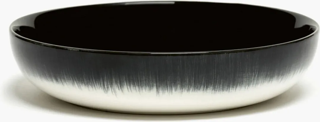 Serax Diep Bordje B4019341 - Ø18,5cm - 2 Stuks - Off-white/Black