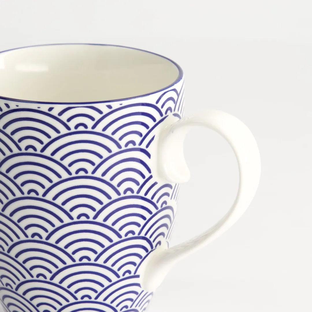 Tokyo Design Studio Nippon Blue Theemok Golven 380ml - Blauw Wit