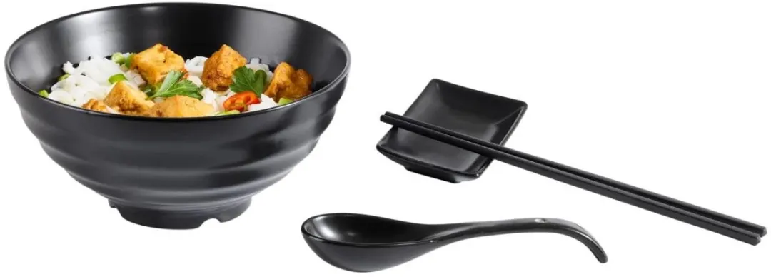 Silvercrest Ramen Set 4-delig - Zwart