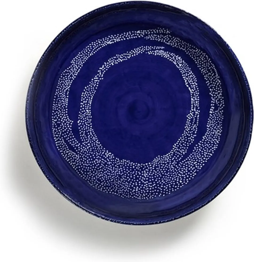 Serax Ottolenghi Feast Serveerkom 36cm - Donkerblauw/Wit
