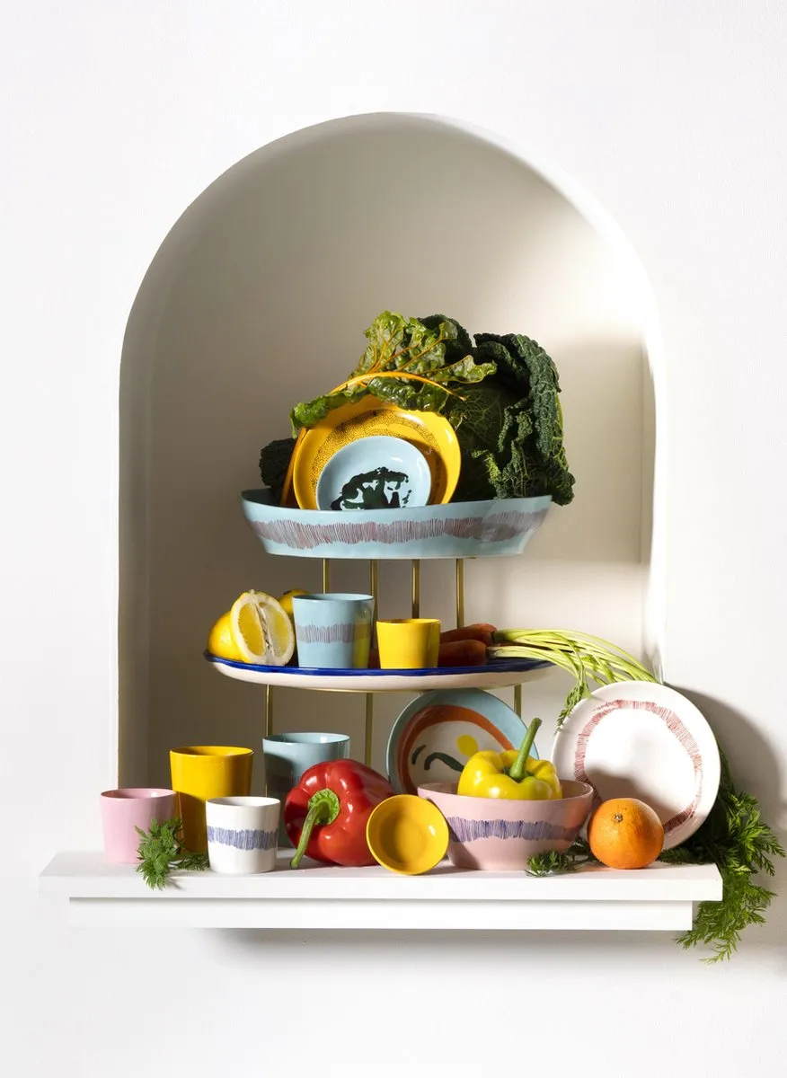 Serax Ottolenghi Feast Serveerkom 36cm - Donkerblauw/Wit