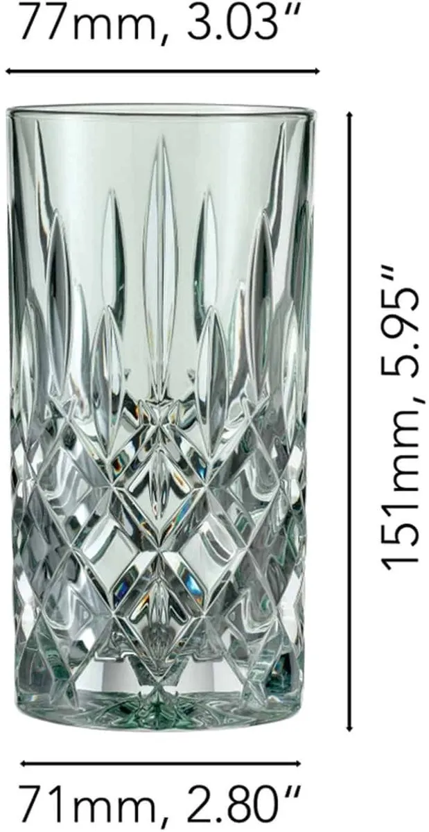Nachtmann Noblesse Longdrinkglas 39,5cl Groen - 2 Stuks