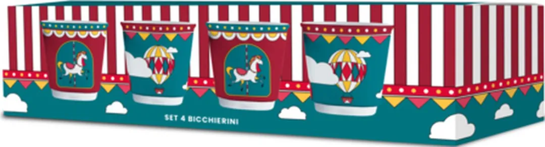 Bialetti Winterwonderland NGD24005 Kopjes - 4 Stuks 80ml - Multicolor