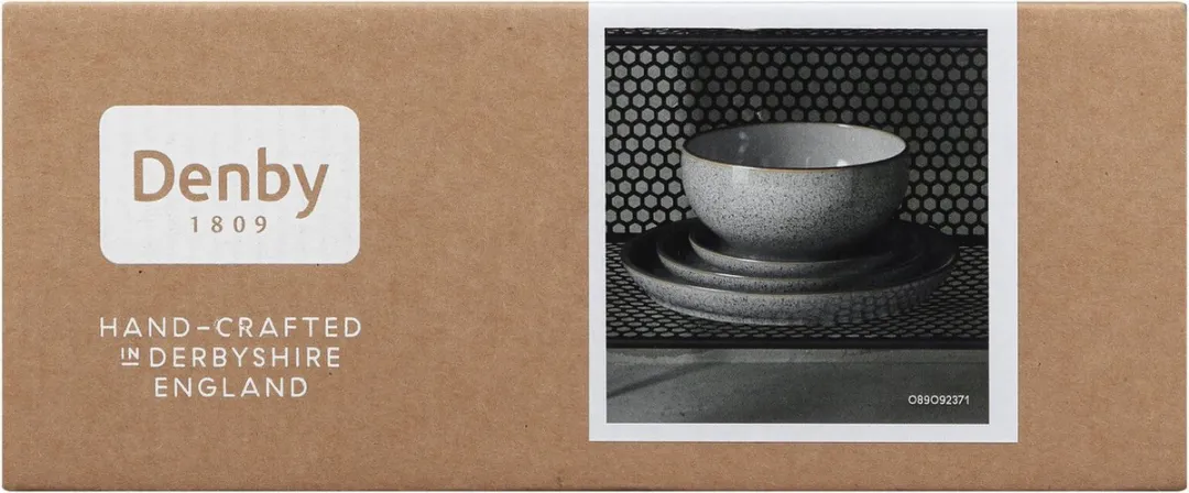 Denby Studio Grey Coupe Bord - Set van 4 - ø17cm