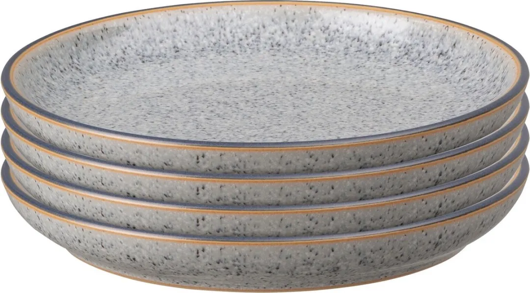 Denby Studio Grey Coupe Bord - Set van 4 - ø17cm