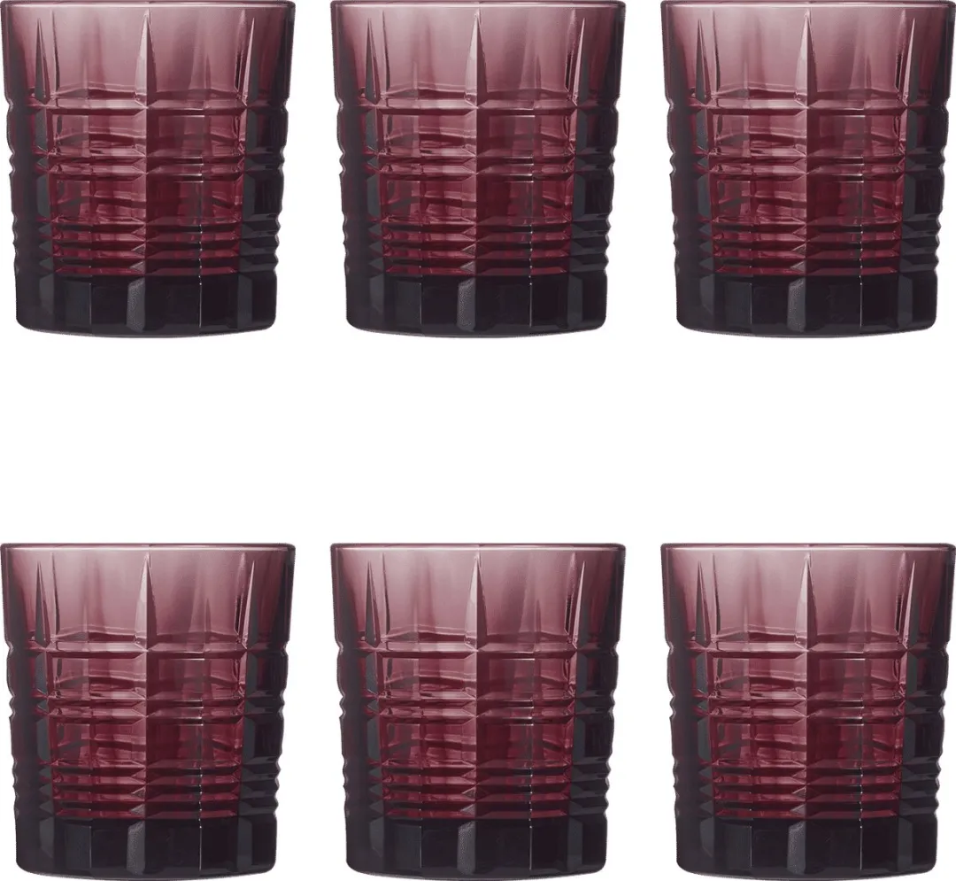 Arcoroc Brixton Whiskeyglas 300ml - 6 Stuks - Paars