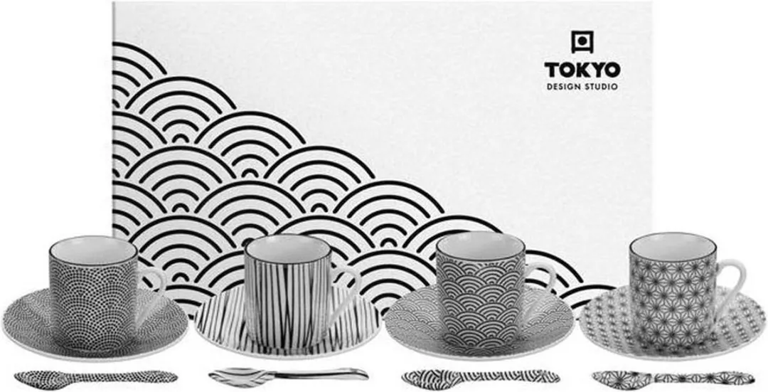 Tokyo Design Studio Nippon Black Espresso Serviesset 12-delig