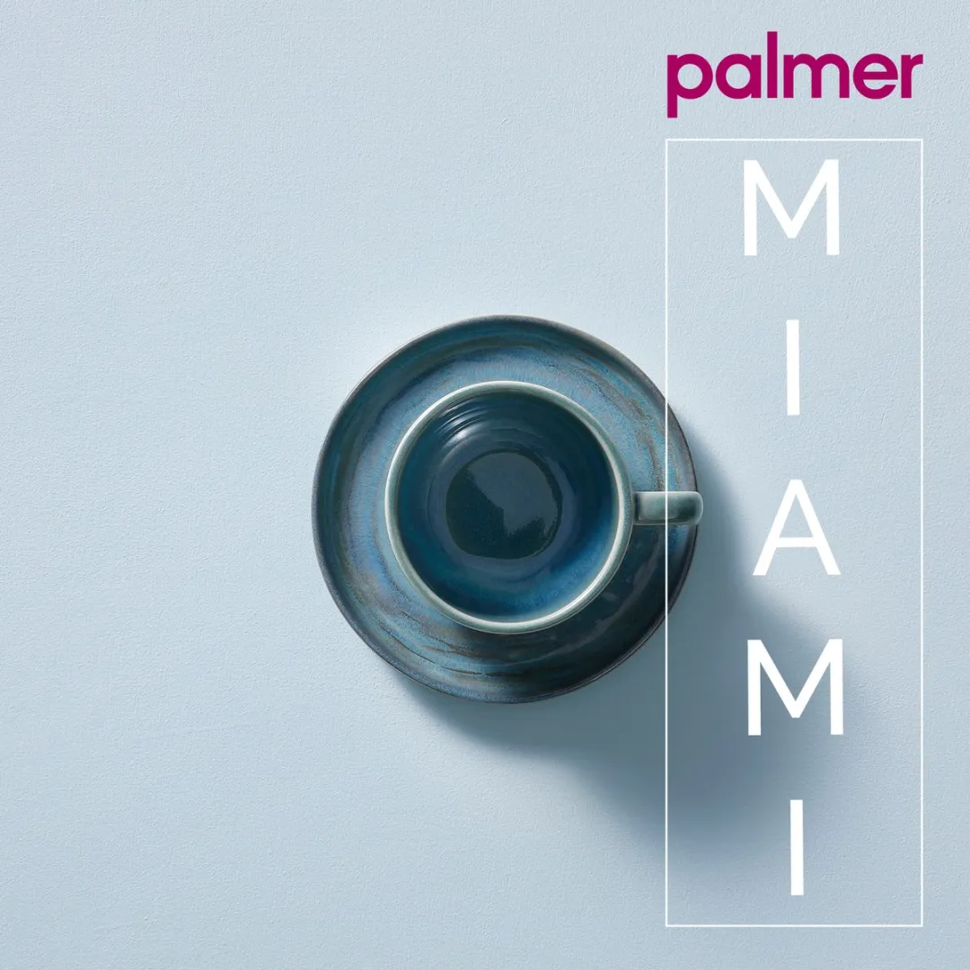 Palmer Miami Koffiekop & Schotel 210ml - 2 Stuks - Groen