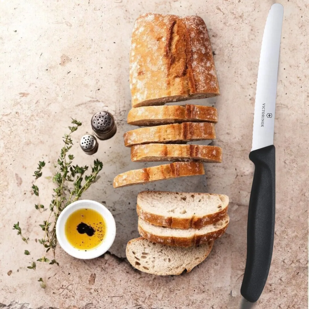 Victorinox Tafelmes 6 stuks zwart krom heft