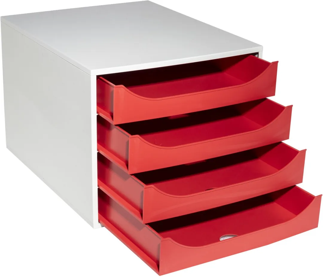 Exacompta ECOBOX Office Ladenblok 4 Laden - Rood