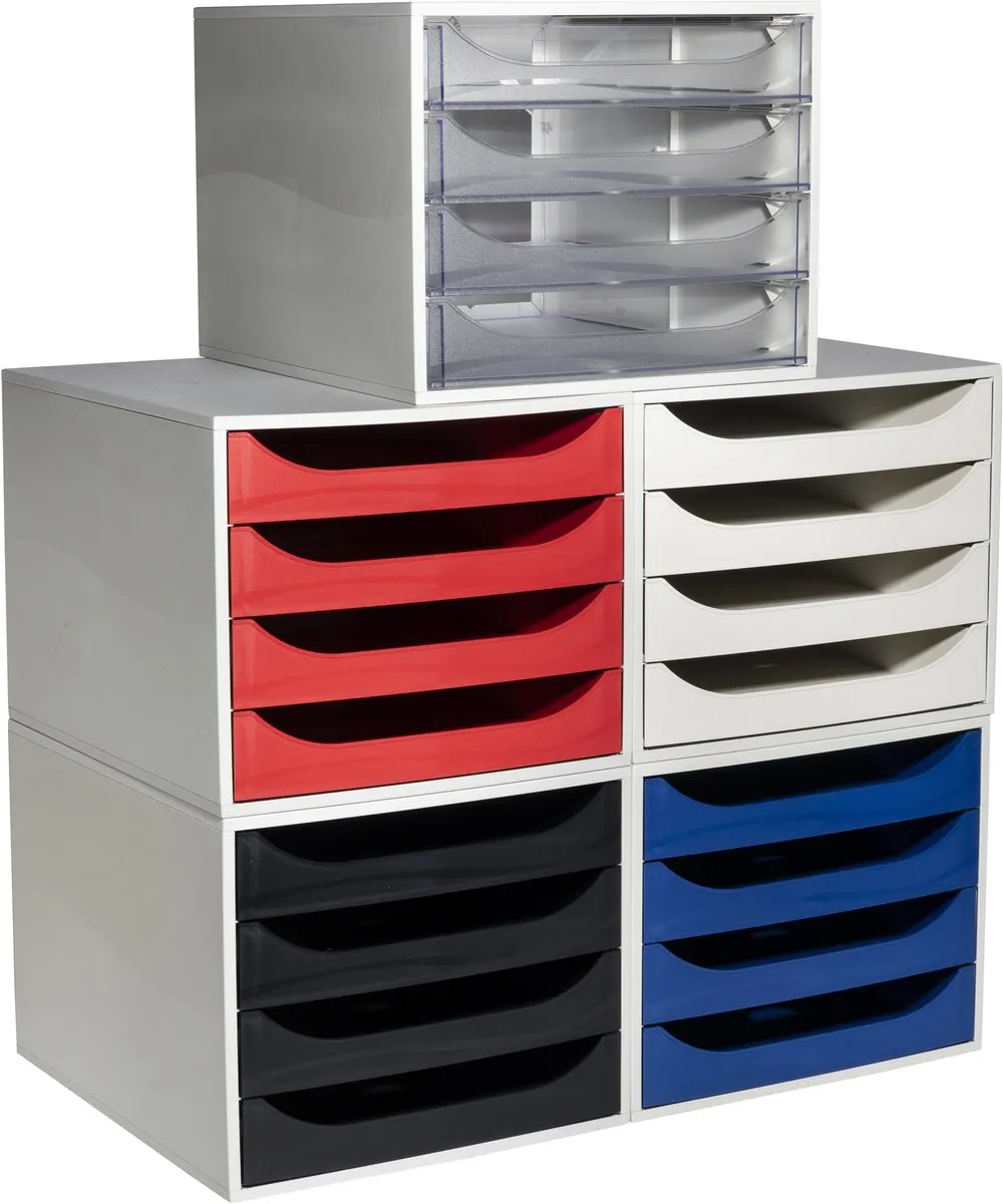 Exacompta ECOBOX Office Ladenblok 4 Laden - Rood