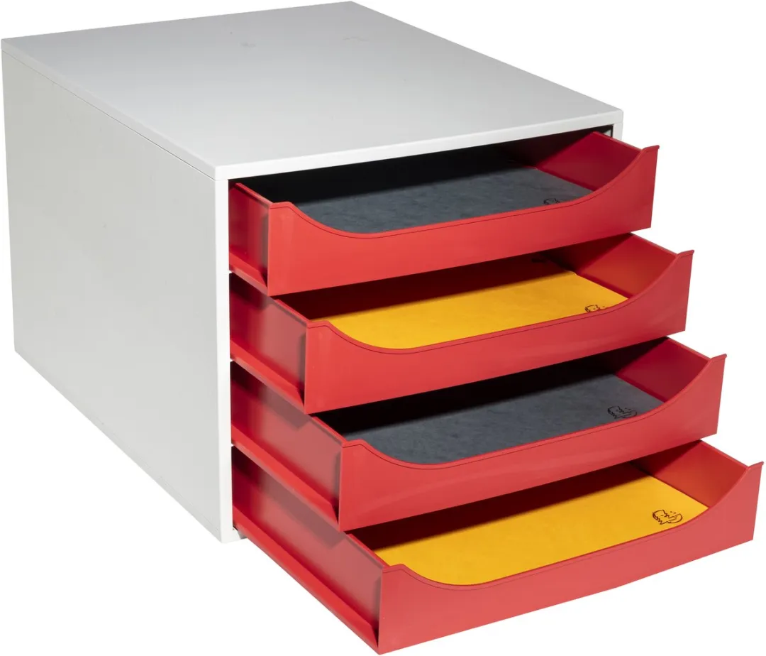 Exacompta ECOBOX Office Ladenblok 4 Laden - Rood
