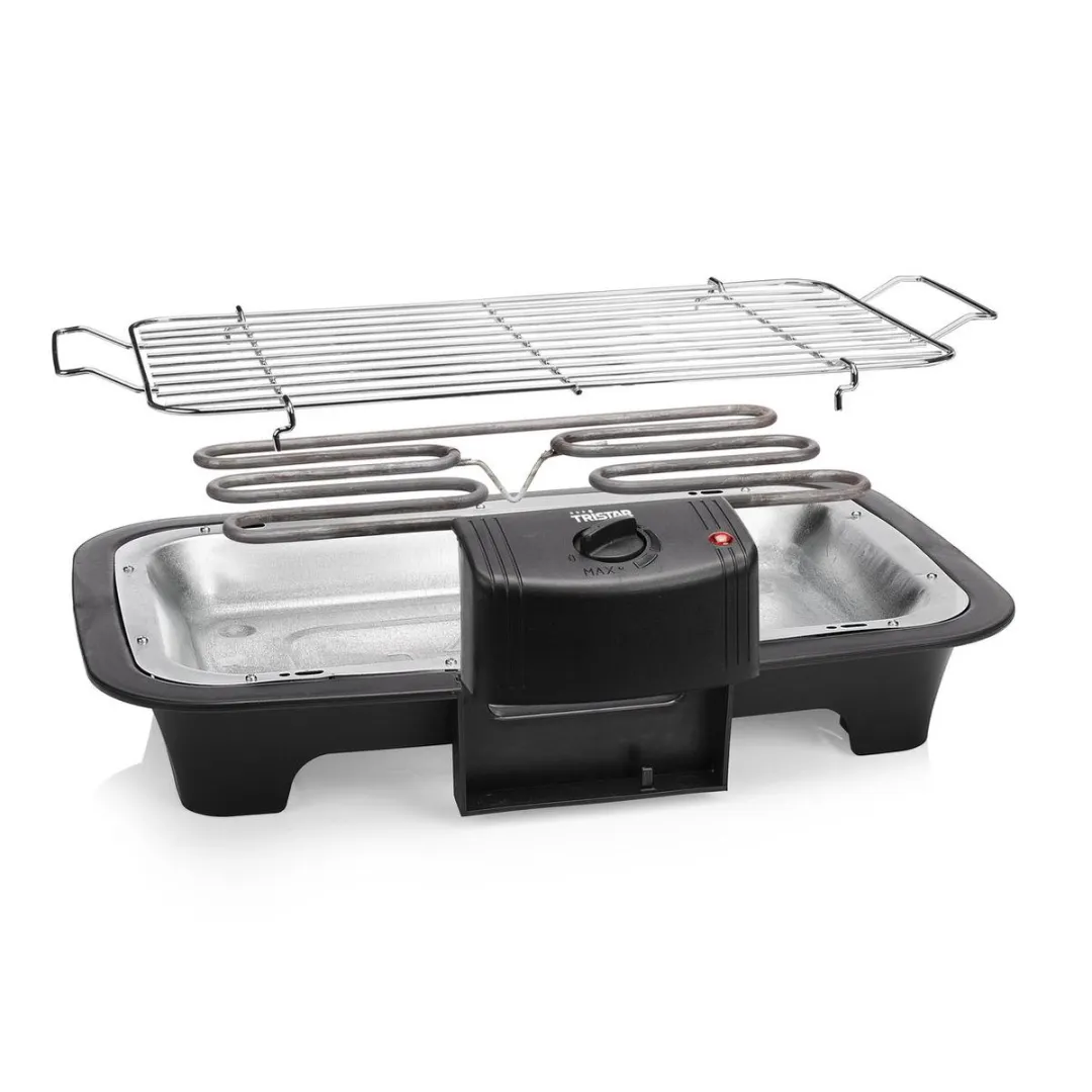 Tristar BQ-2813 Elektrische Tafel BBQ - 38x22cm - 6 Burgers - Zwart