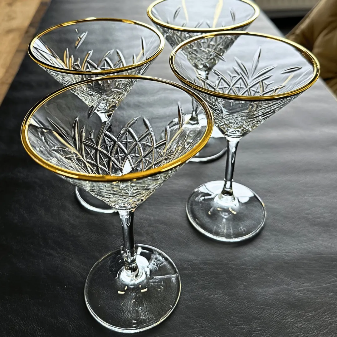 Pasabahce Timeless Martini Cocktailglazen 23cl - 8 Stuks - Goud