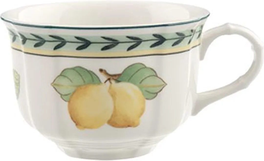 Villeroy & Boch French Garden Fleurence Theekop 200ml - Wit/Groen/Geel - afbeelding 2 van 2